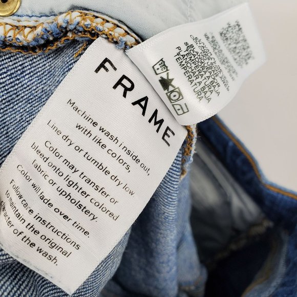 Frame Denim Le Boy Crop Zipper Hem Women's Denim Jeans Size 25 - Picture 9 of 12